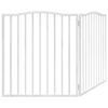vidaXL Dog Gate Set of 2 White Poplar wood Large Foldable Dog Gate