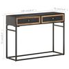 vidaXL Console Table Black, Brown Solid Mango Wood, Iron, MDF Medium