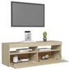 vidaXL TV Cabinet Sonoma oak Engineered wood LED TV Cabinet Rectangular