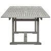 vidaXL Garden Table Gray Solid Acacia Wood Large Extendable Garden Table