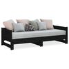vidaXL Pull-out Day Bed Black Solid pine wood 2x Convertible