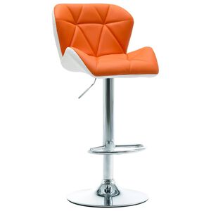 vidaXL Bar Stool Orange 17.32 x 18.90 x 41.54 in Faux Leather