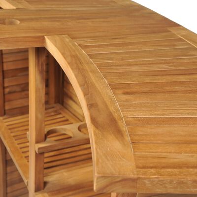 vidaXL Folding Bar Table 61"x20.9"x41.3" Solid Teak Wood