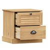 vidaXL Bedside Cabinet Honey Solid Pine Wood with Honey Wax Finish Small
