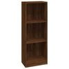 vidaXL Book Cabinet Brown Oak Engineered Wood 42.9 in x 15.7 in x 9.4 in
