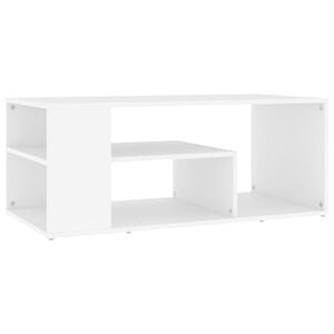 vidaXL Coffee Table White Engineered wood 39.4 x 19.7 x 15.7 in
