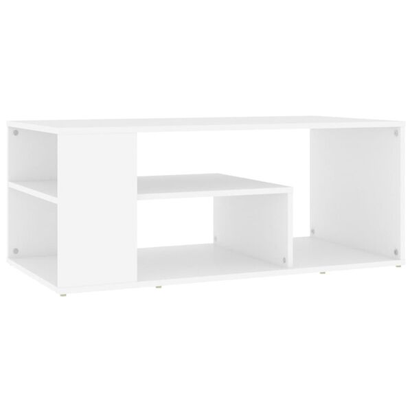 vidaXL Coffee Table White Engineered wood 39.4 x 19.7 x 15.7 in