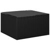 vidaXL Garden Lounge Set Black PE Rattan, Powder-Coated Steel, Polyester
