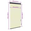 vidaXL Outdoor Roller Blind Cream Polyester with PA coating 31.5 x 98.4 in