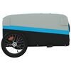 vidaXL Bike Trailer Black and Blue 99.2 lb Iron