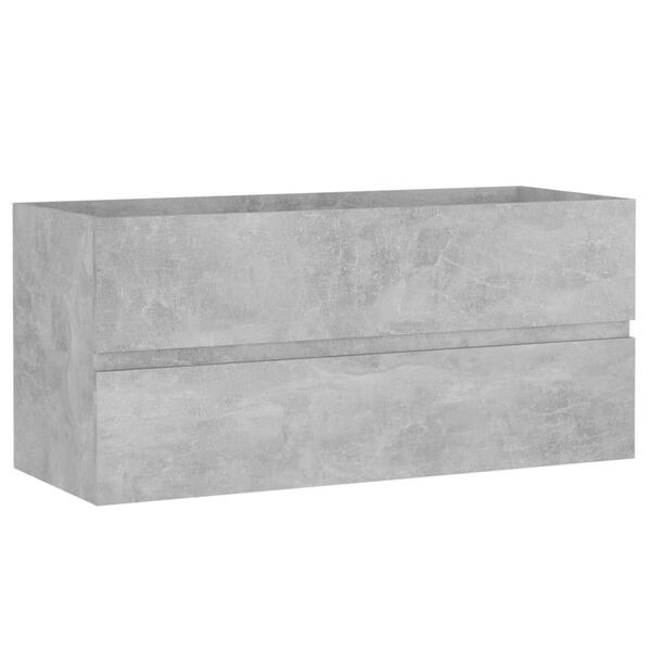 vidaXL Sink Cabinet Concrete Grey Engineered Wood 39.4 x 15.2 x 17.7 in
