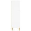 vidaXL Bathroom Cabinet White Engineered wood, Solid eucalyptus wood