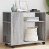 vidaXL Side Table Gray Sonoma Engineered wood Medium Lockable wheels