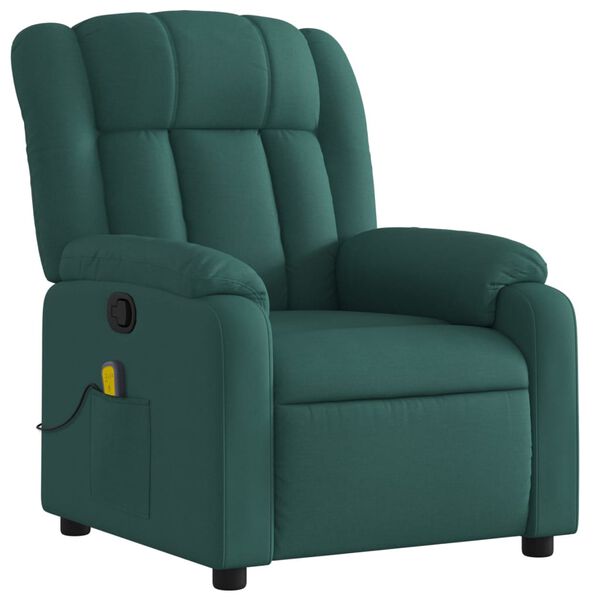 vidaXL Massage Recliner Chair Dark Green