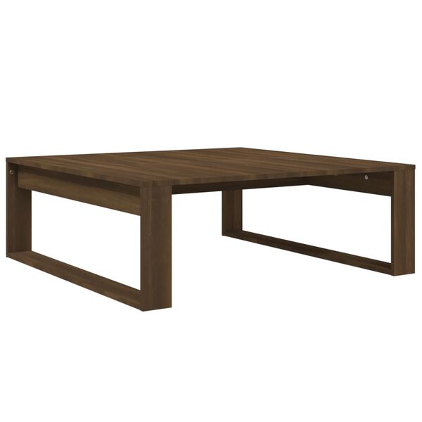 vidaXL Coffee Table Brown Oak Engineered Wood 39.4x39.4x13.8 in Durable