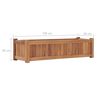 vidaXL Raised Bed Teak Wood Fine sanded teak wood 39.4 x 11.8 x 9.8 in