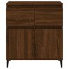 vidaXL Sideboard Brown oak Engineered wood, metal Medium Sideboard