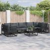 vidaXL Garden Sofa Set Black Aluminium