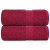 vidaXL Soap Towel Set of 2 Bordeaux 100% Cotton 11.8 x 11.8 in Tough
