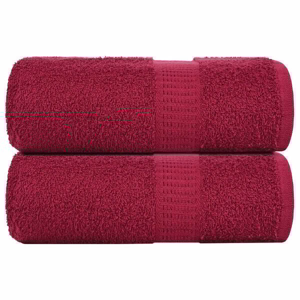 vidaXL Soap Towel Set of 2 Bordeaux 100% Cotton 11.8 x 11.8 in Tough