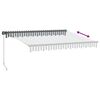 vidaXL Manual Retractable Awning Anthracite&White 118.1x98.4"