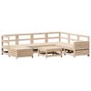vidaXL Garden Sofa Set Natural Wood Solid Pine Wood, Plywood Large