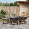 vidaXL Garden Dining Set with Cushion 9 pcs Gray poly rattan
