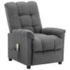 vidaXL Massage Recliner Light Gray Fabric
