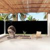 vidaXL Side Awning Black Polyester, PU coated 78.7 x Retractable