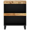 vidaXL Side Cabinet Natural wood and black Solid mango wood Medium