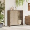 vidaXL Storage Cabinet with Door Beige 39.37 x 14.17 x 40.16 in Rattan