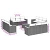 vidaXL Garden Sofa Set Gray