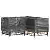vidaXL Garden Furniture Cover Set of 2 Black Polyethylene