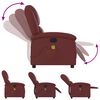 vidaXL Massage Recliner Chair Wine Red Faux leather, Metal, Plywood Single