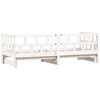 vidaXL Daybed With Trundles White Solid pine wood 31.5 x 79 in