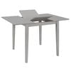 vidaXL Dining Table Grey Solid Rubberwood/MDF 31.5-47.2 x 31.5 in