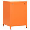 vidaXL Nightstand Orange Steel 13.8 x 13.8 x 20.1 in Adjustable Feet