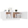 vidaXL Bedside Cabinet White Engineered Wood Medium Bedside Cabinet