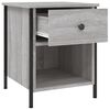 vidaXL Bedside Cabinet Set of 2 Grey Sonoma Engineered wood, iron