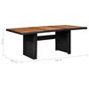 vidaXL Outdoor Dining Set Black and dark grey