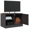 vidaXL TV Cabinet Black Cold-rolled steel 26.4 x 15.4 x 17.3 in Storage