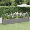 vidaXL Garden Raised Bed Grey Powder-coated steel Large Durable