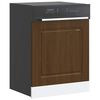vidaXL Dishwasher Panel Brown Oak Engineered wood Standard Durable