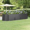 vidaXL Garden Raised Bed Anthracite Powder-coated steel Large Durable