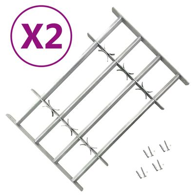 vidaXL Adjustable Security Grilles for Windows 2 pcs 39.4"-59.1"