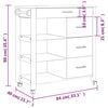 vidaXL Kitchen Trolley MONZA 33.1"x15.7"x34.8" Solid Wood Pine
