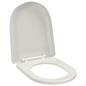 vidaXL White Soft-close Toilet Seat Square