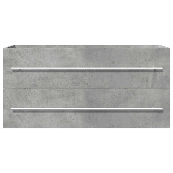 vidaXL Sink Cabinet Concrete Grey Engineered wood Rectangular