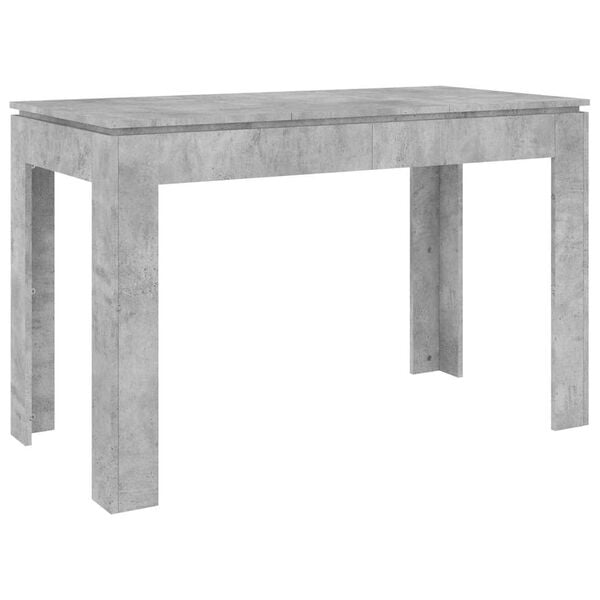 vidaXL Dining Table Concrete Grey Engineered wood 47.2x23.6x29.9 in
