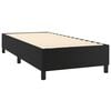vidaXL Bed Frame Black Faux leather, plywood, engineered wood Twin